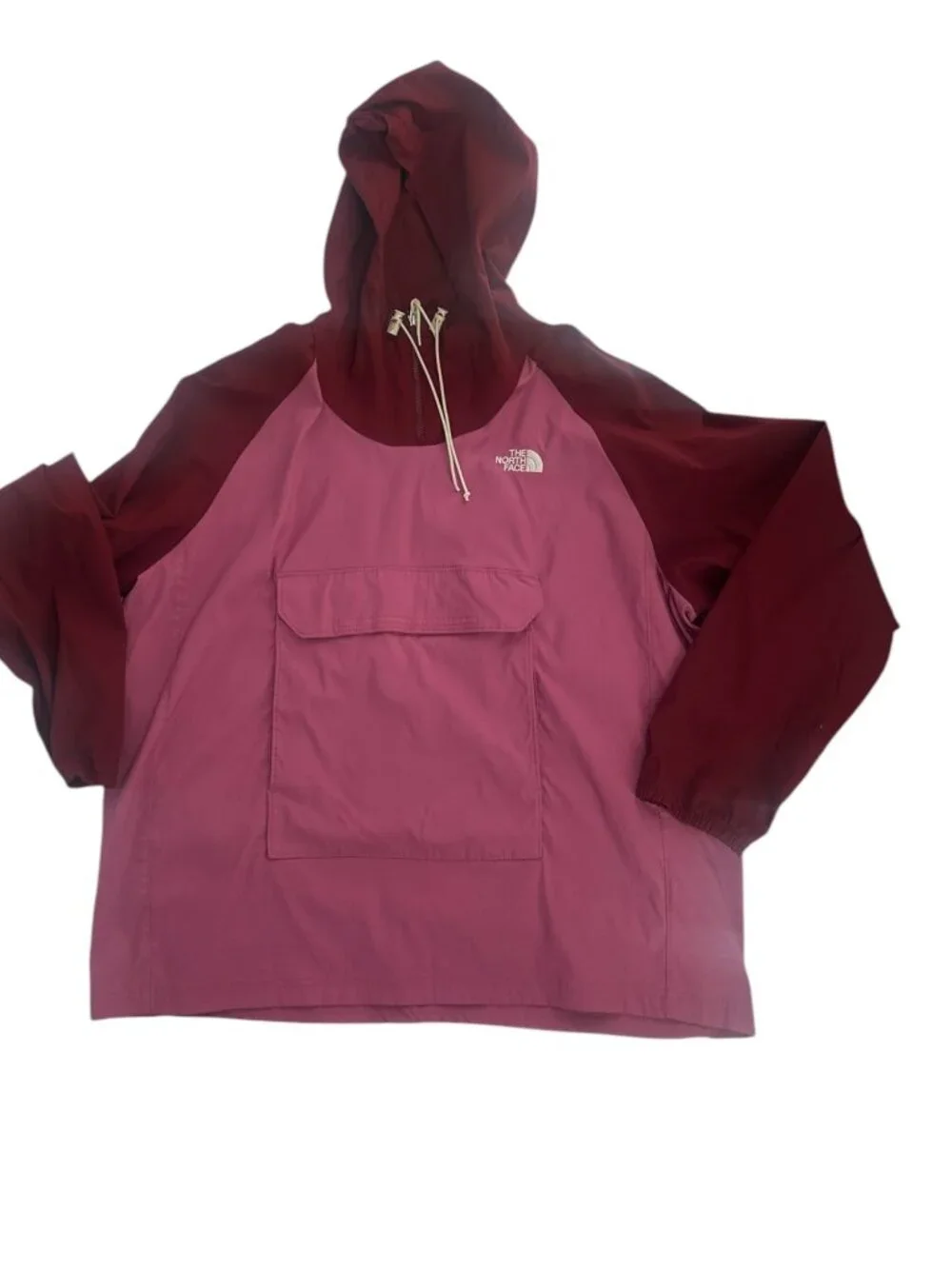 The North Face Jacket XXL Pink Burgundy Half Zip Anorak Hoodie Utility Gorpcore